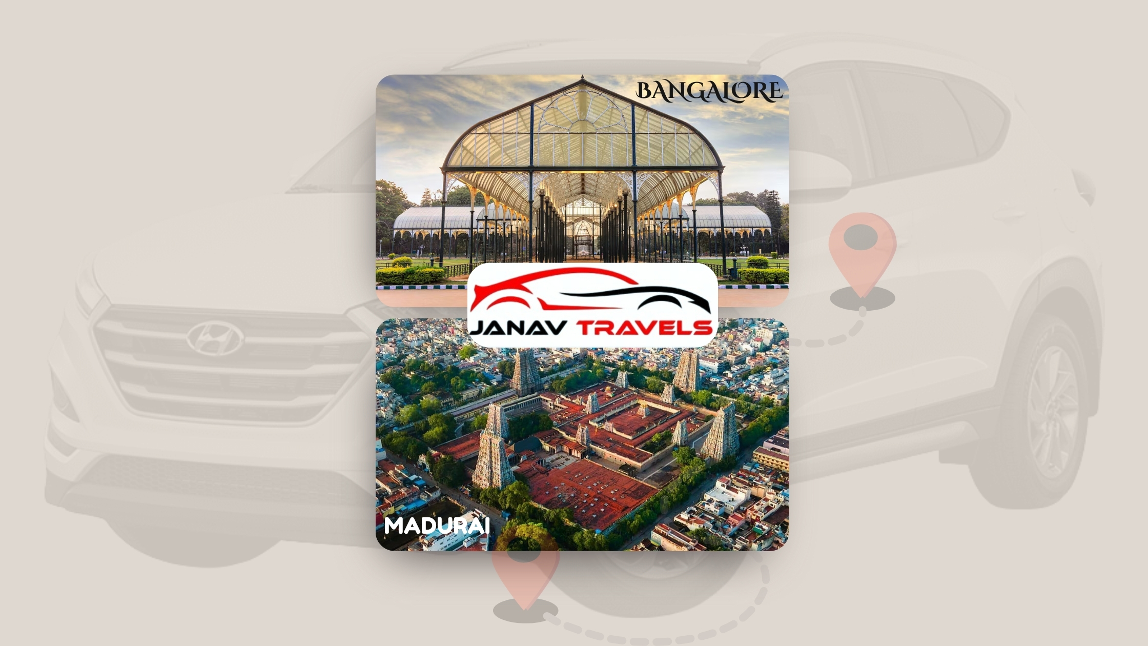 One Way Drop Taxi from Bangalore to Madurai