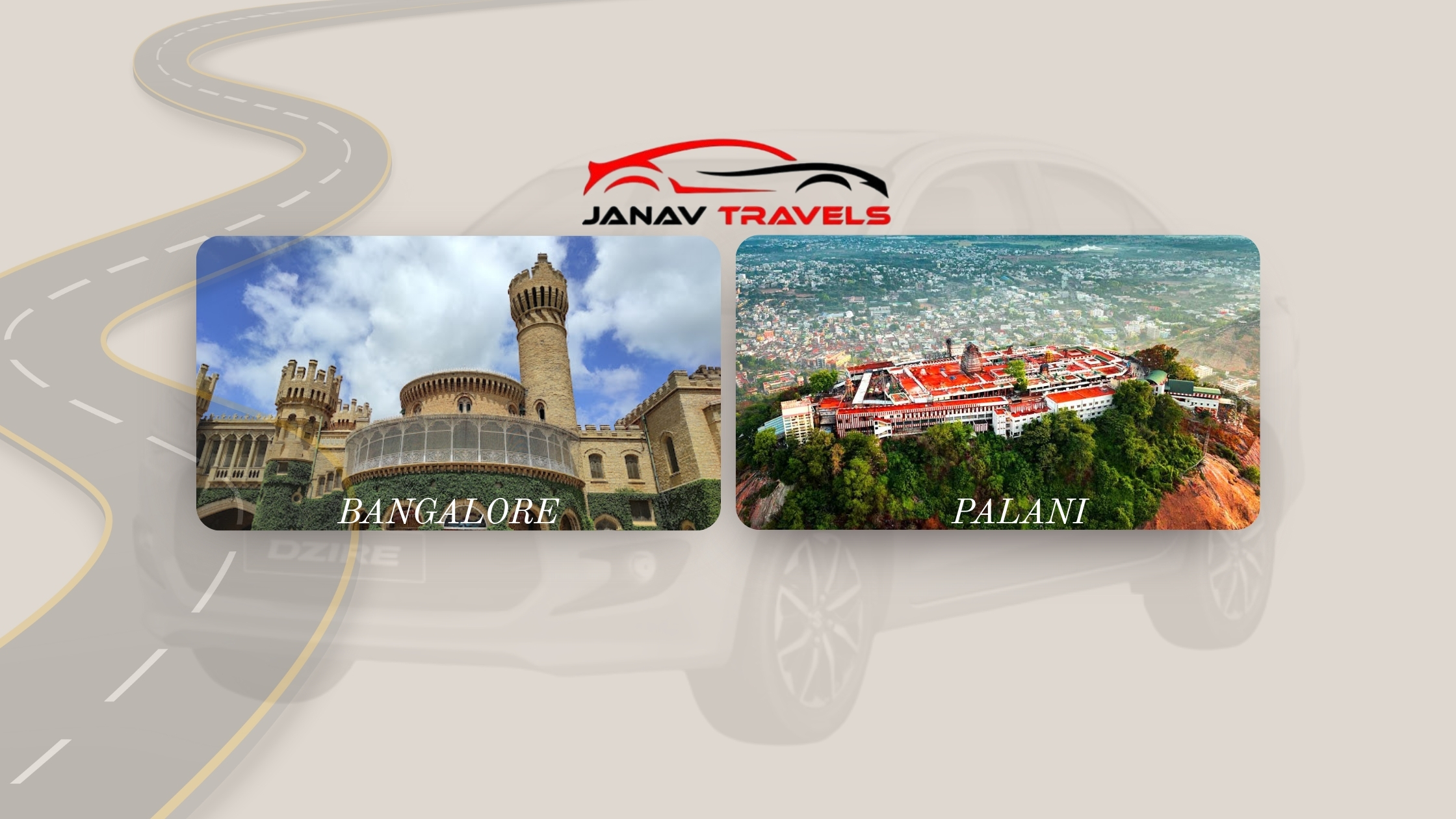 One Way Drop Taxi from Bangalore to Palani