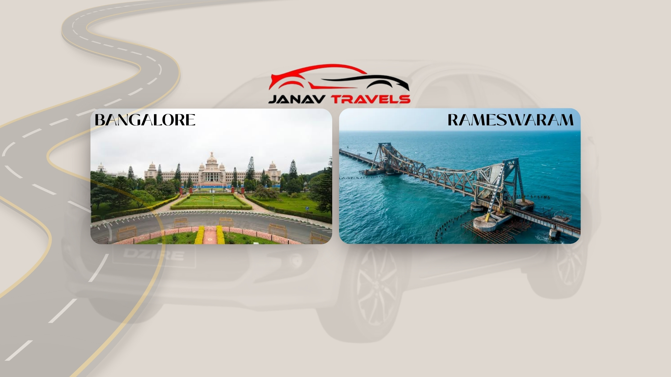 One Way Drop Taxi from Bangalore to Rameswaram