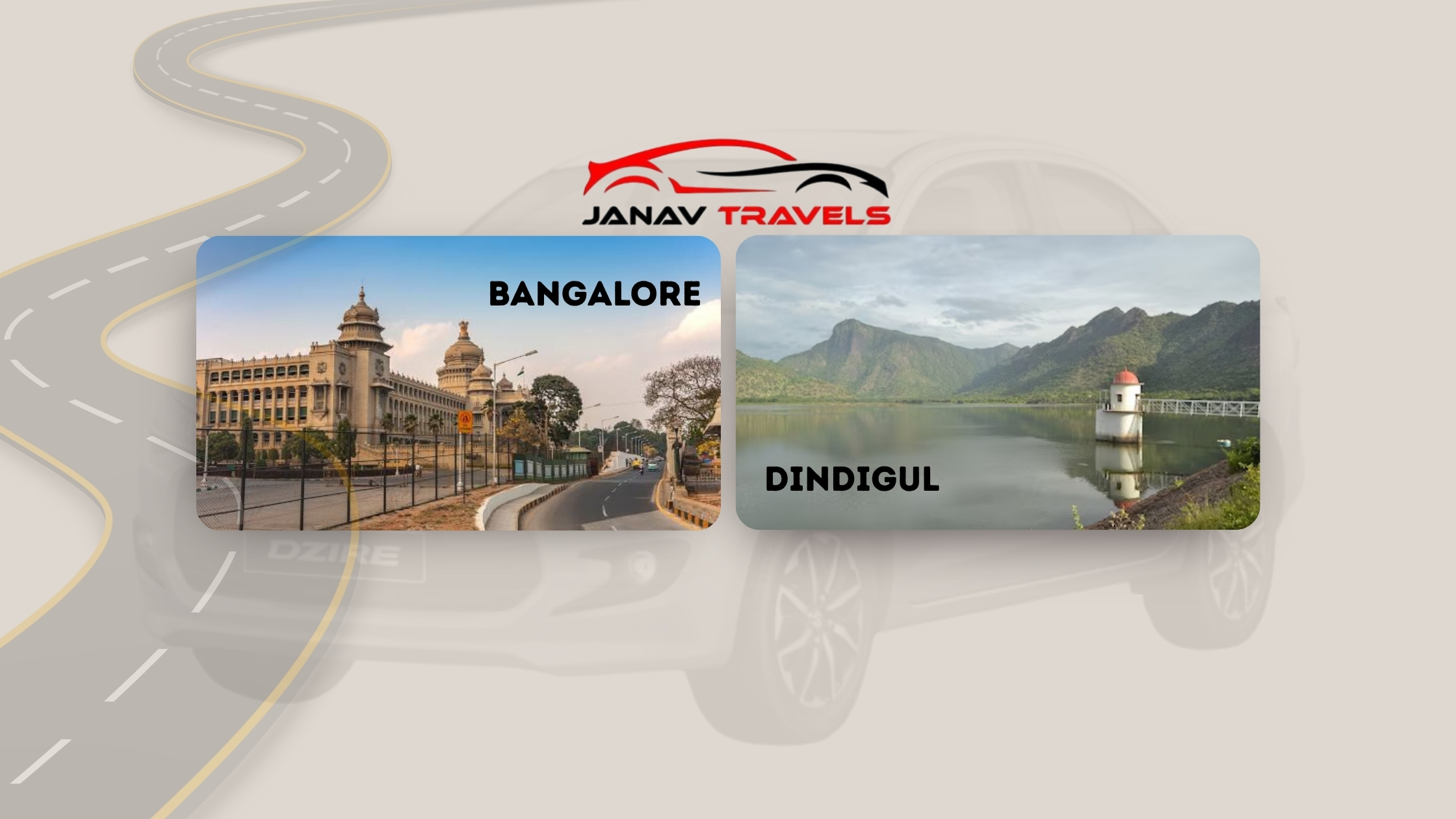 One Way Drop Taxi from Bangalore to Dindigul
